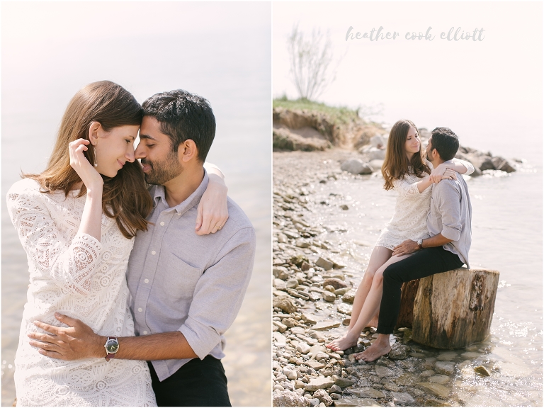 milwaukee romantic lakefront engagement