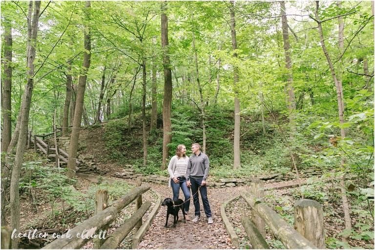 wauwatosa engagement session with dog