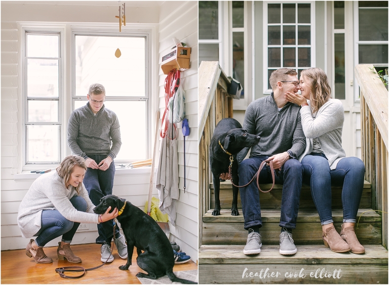 wauwatosa engagement session with dog