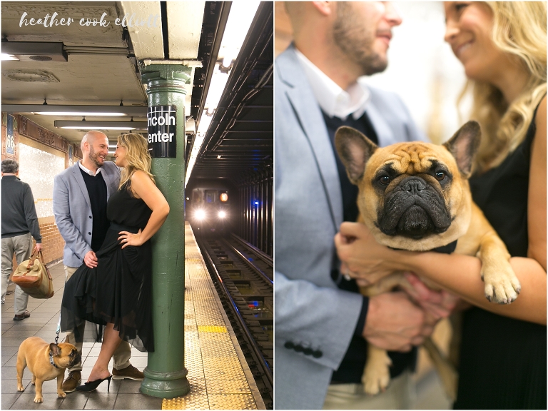 subway with french bulldog 