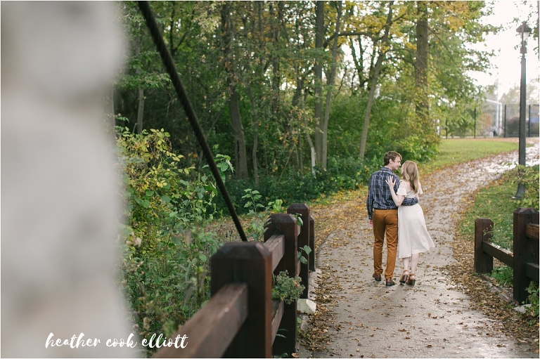 Tosa Fall engagement session with dogs