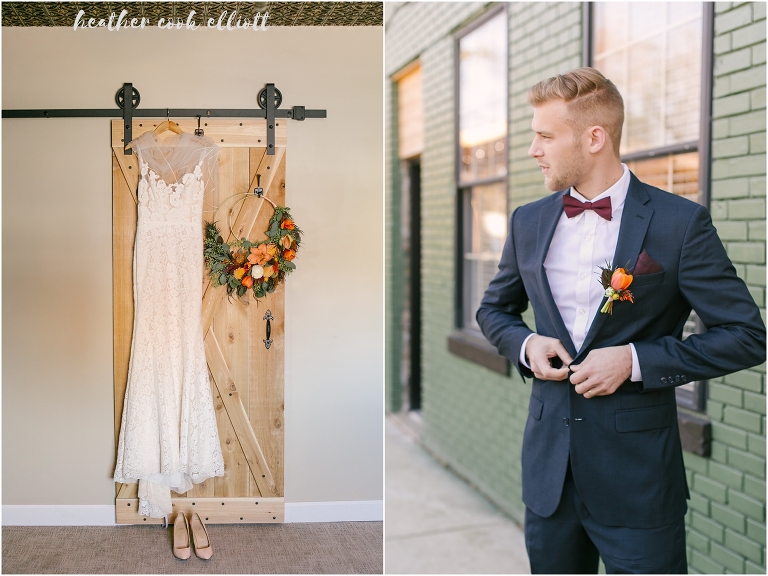 The Ivy House wedding with red dress