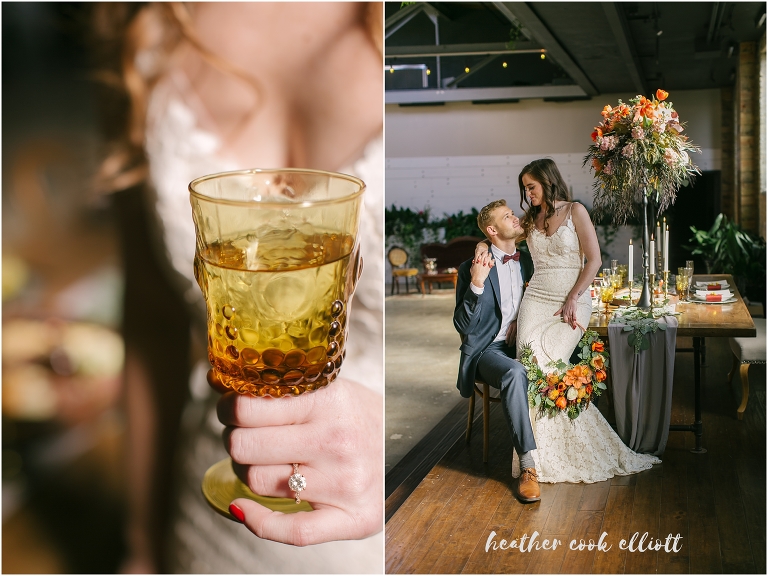 The Ivy House wedding with red dress