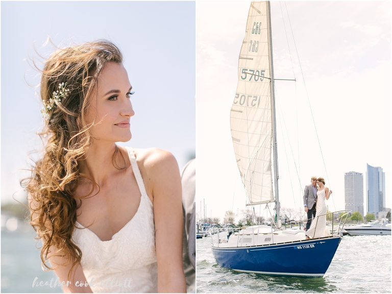 romantic milwaukee spring wedding with sailboat