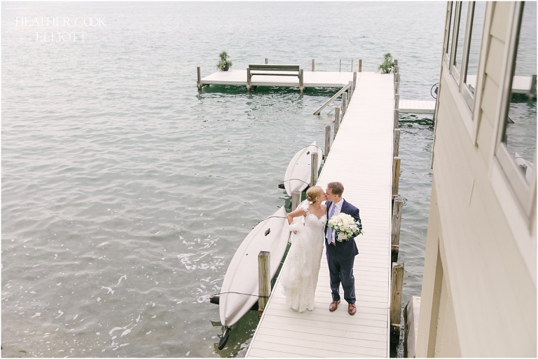wisconsin lake country wedding dock first look