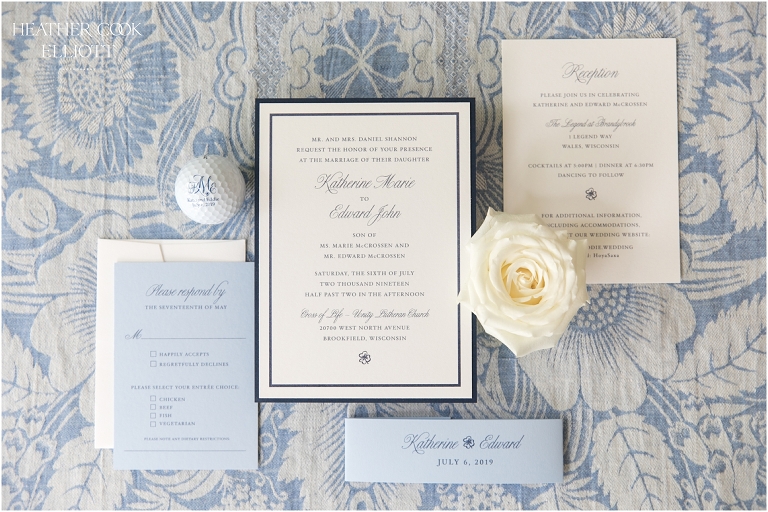 wisconsin lake country wedding invitation suite