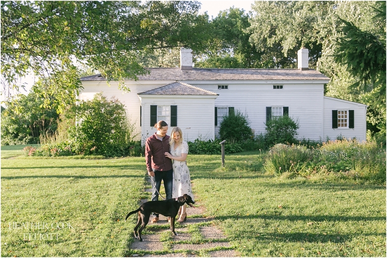 estabrook park engagement session with dog