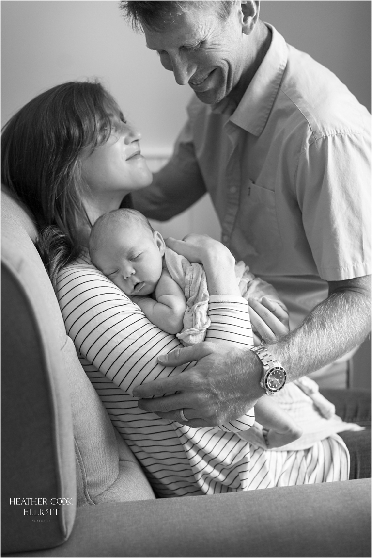 mequon natural light newborn at home