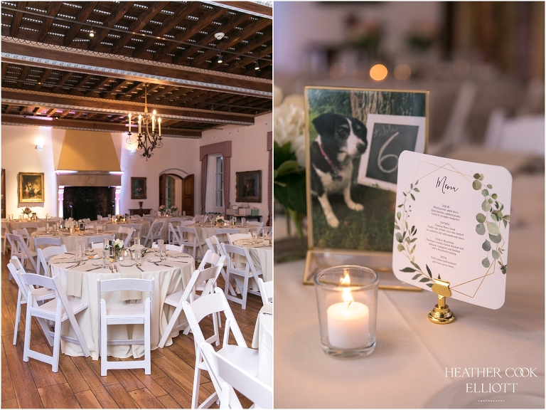 villa terrace wedding reception details