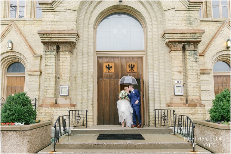 Milwaukee St Hedwig wedding in July 2020