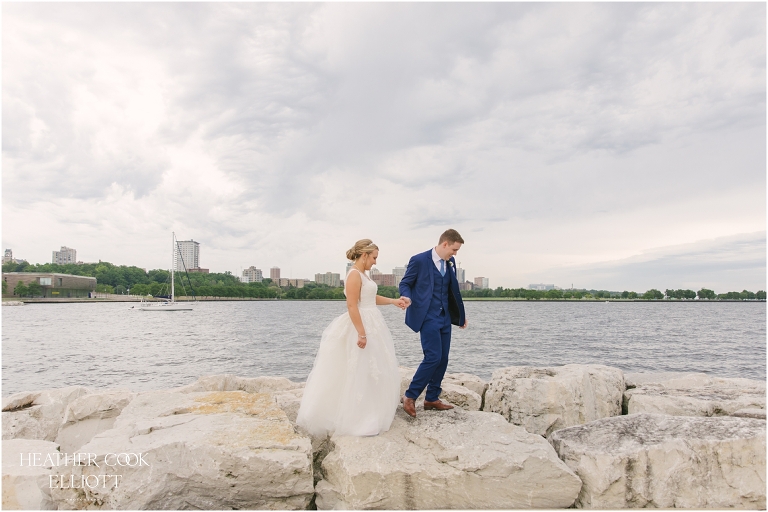 Milwaukee lakefront wedding in July 2020