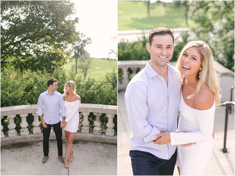 Lake Park milwaukee summer engagement portrait