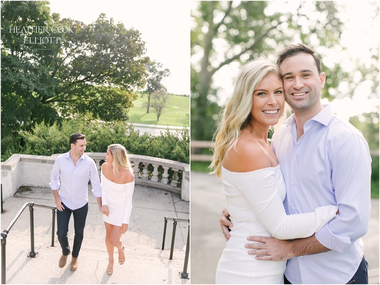 Lake Park milwaukee summer engagement portrait