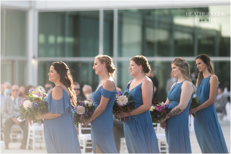 discovery world lakefront wedding ceremony on patio