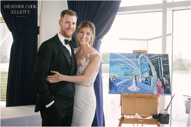 pilot house discovery world wedding reception live painting