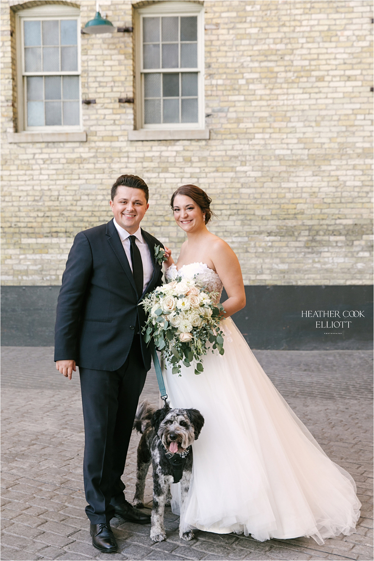 pritzlaff fall wedding reception wedding portraits with dog