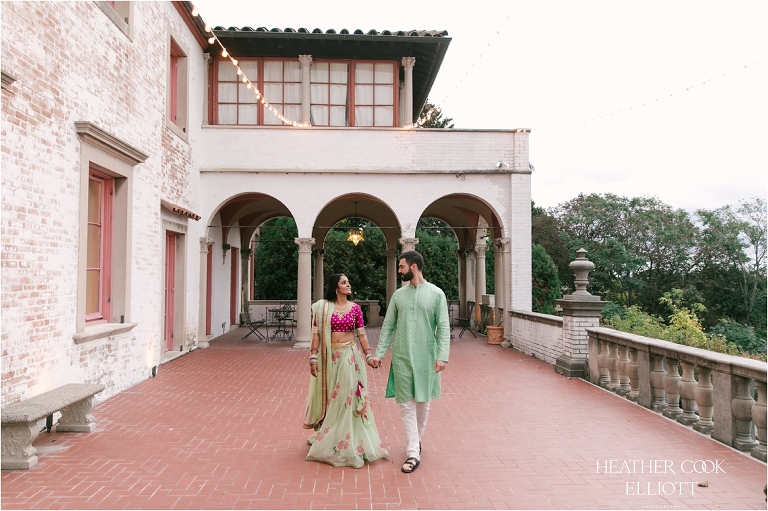 villa terrace sangeet fusion wedding 