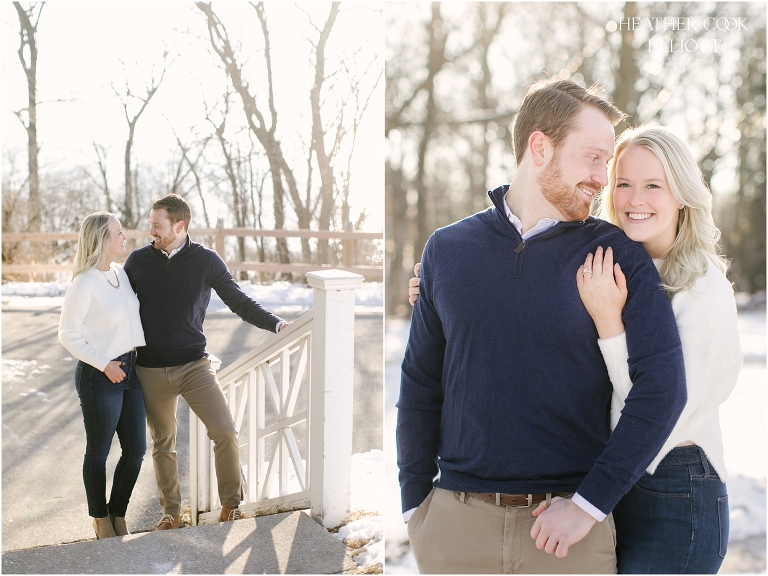 lake park milwaukee winter engagement session