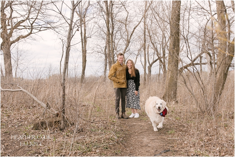 Milwaukee engagement in Tosa with Dog
