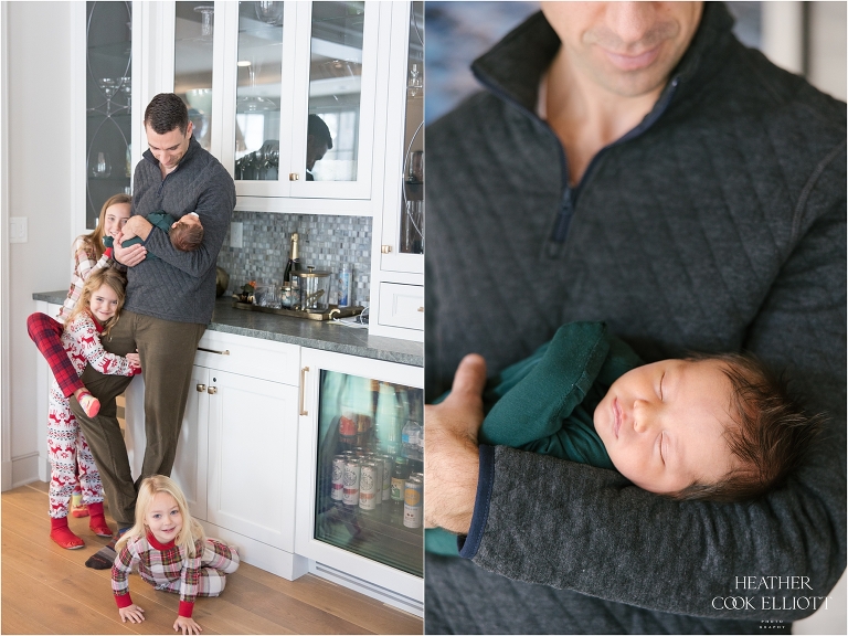 wauwatosa newborn session at home with 4 kids