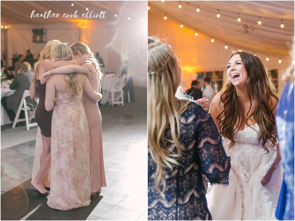 The Abbey in Lake Geneva Wedding tented reception in fall