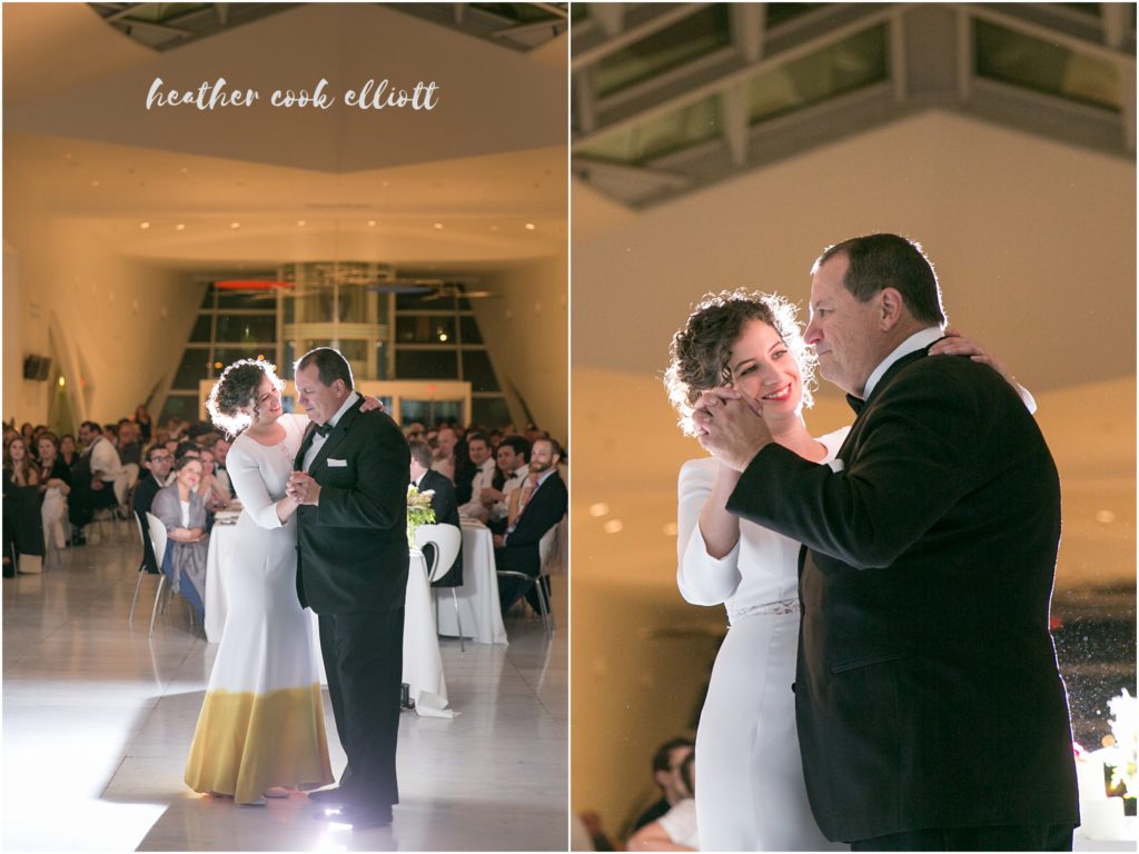 modern milwaukee art museum wedding in fall first dance