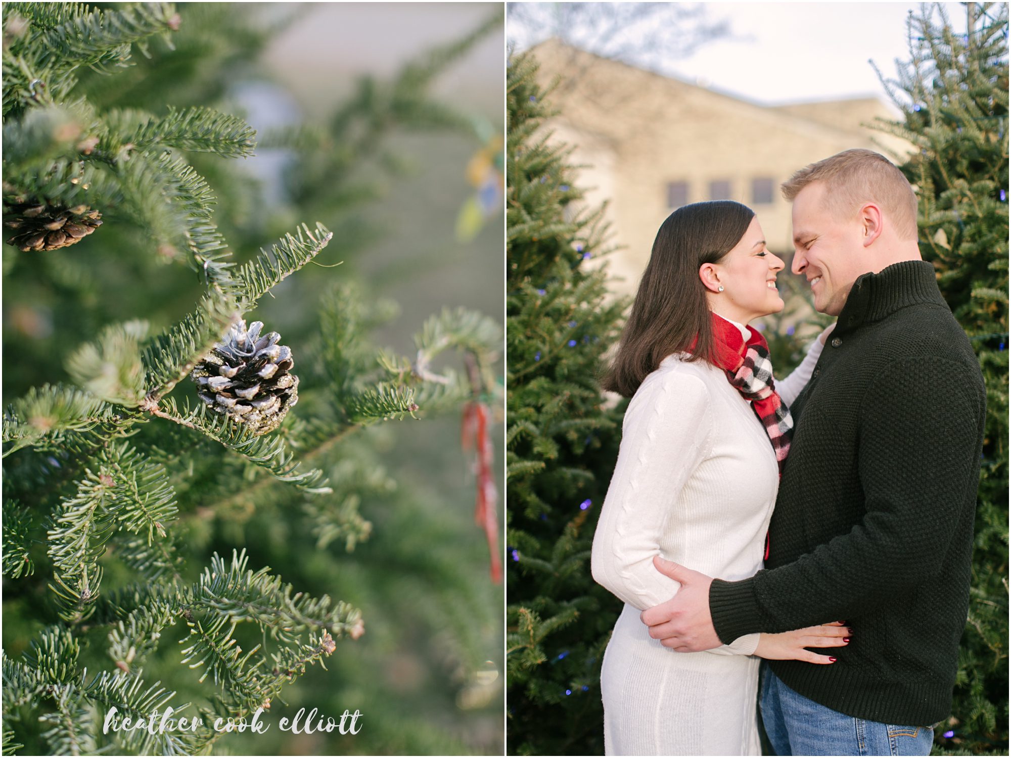 milwaukee kimpton journeyman rooftop engagement at christmas