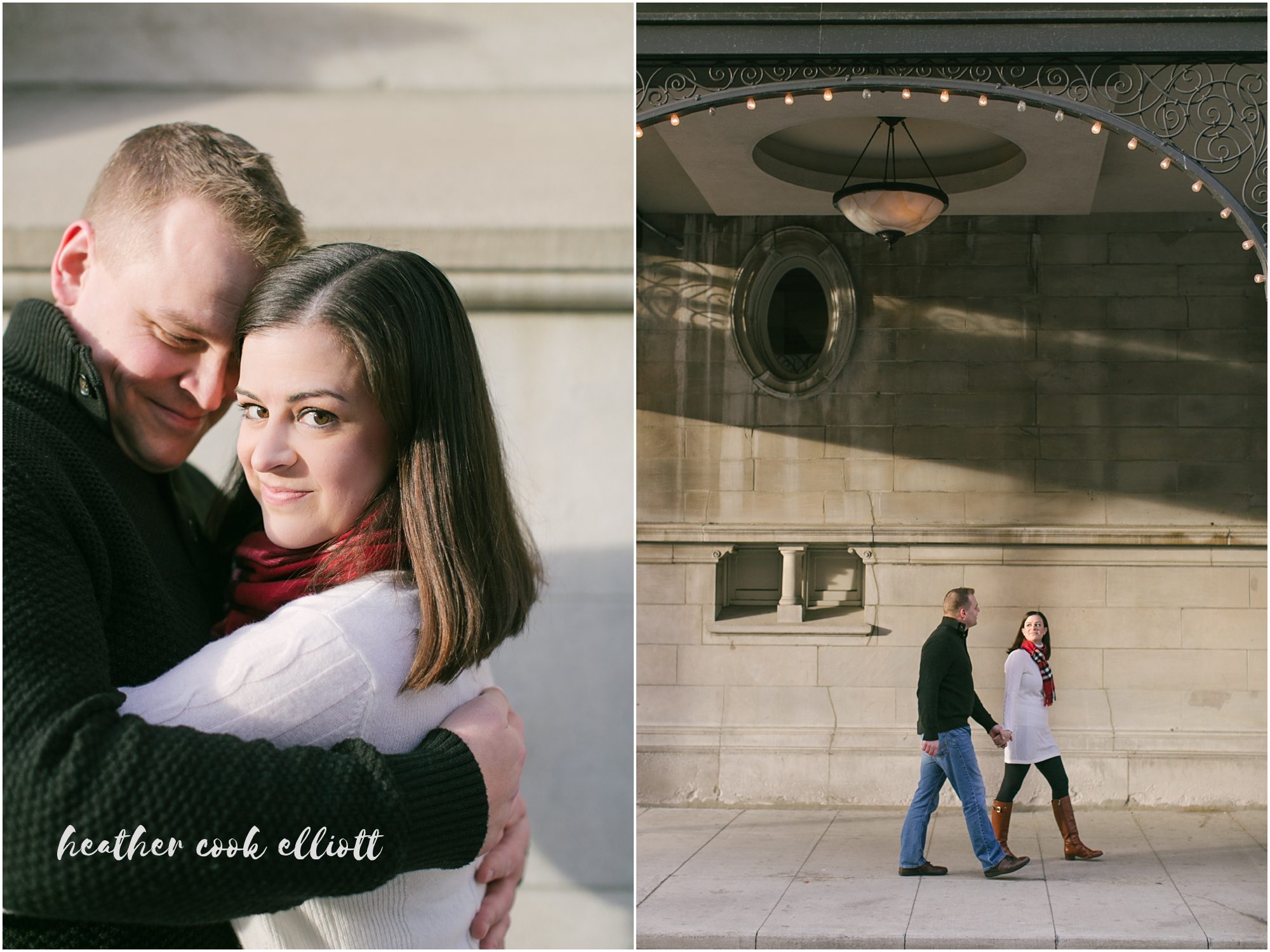 milwaukee kimpton journeyman rooftop engagement at christmas