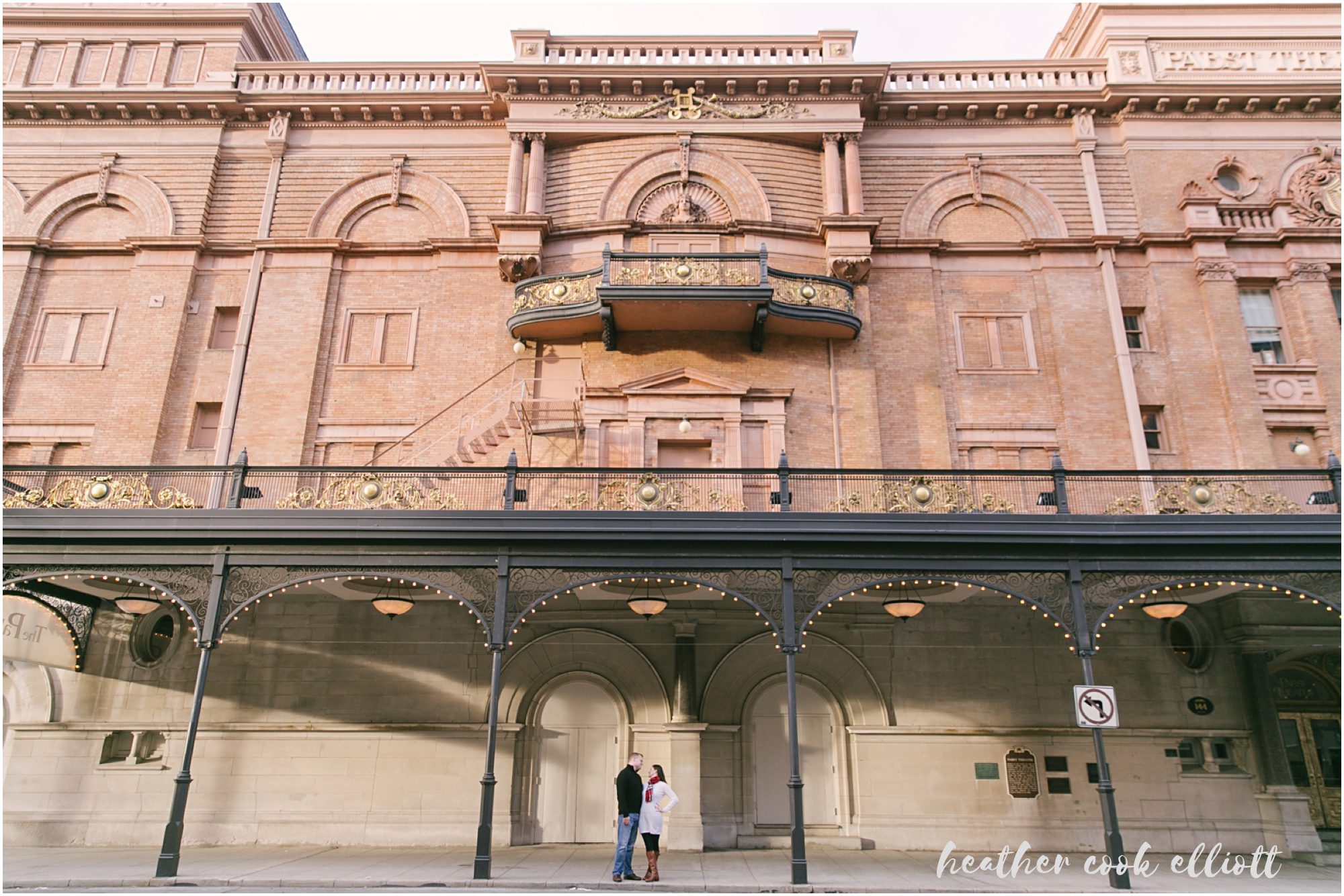 milwaukee kimpton journeyman rooftop engagement at christmas