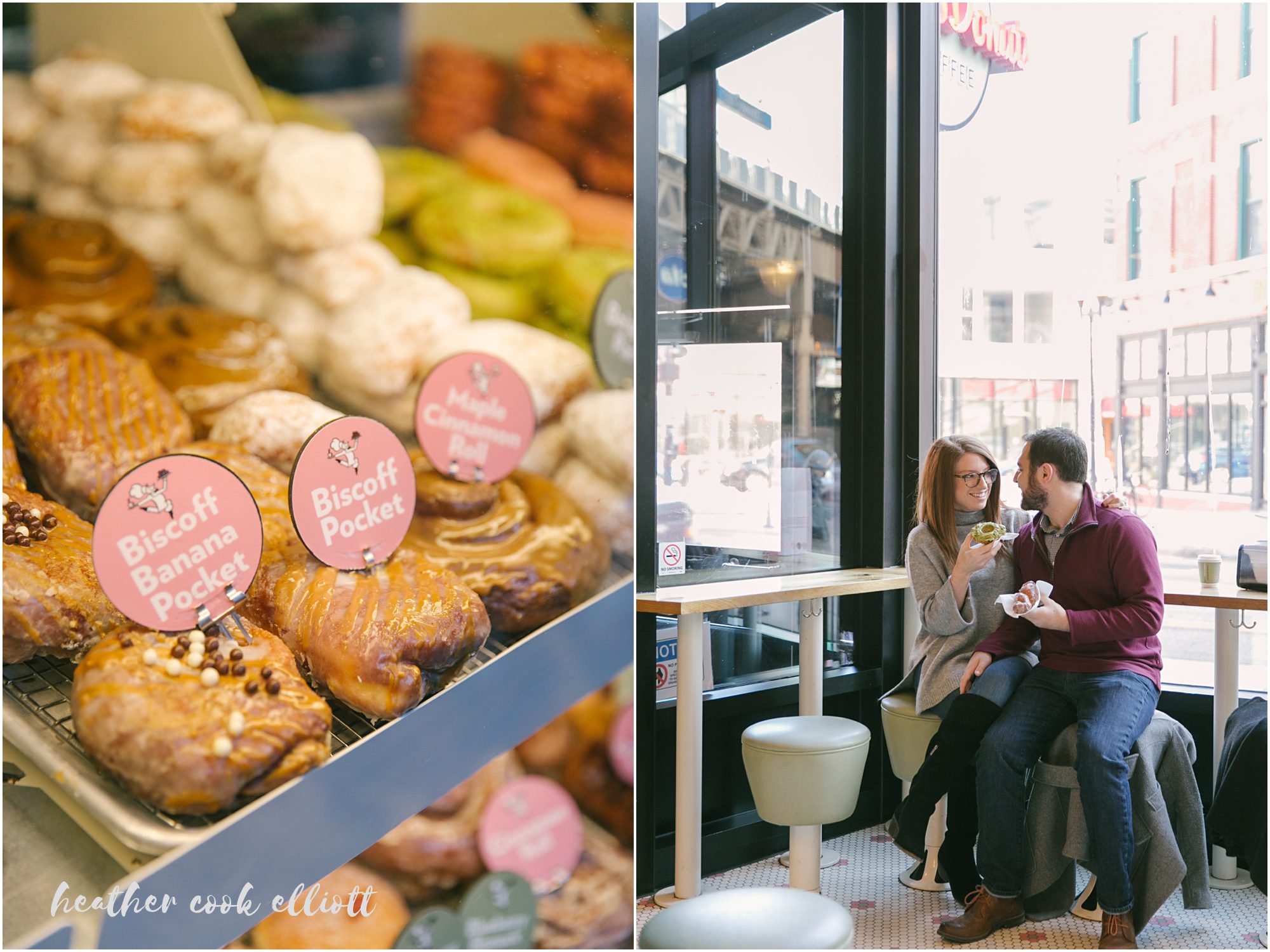 chicago natural light fall engagement photos in the city