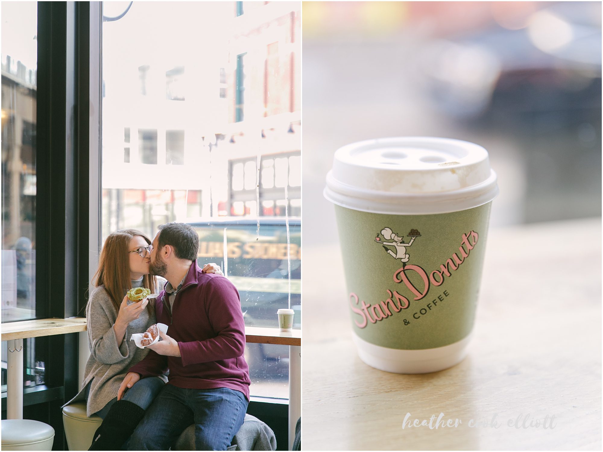 chicago natural light fall engagement photos in the city