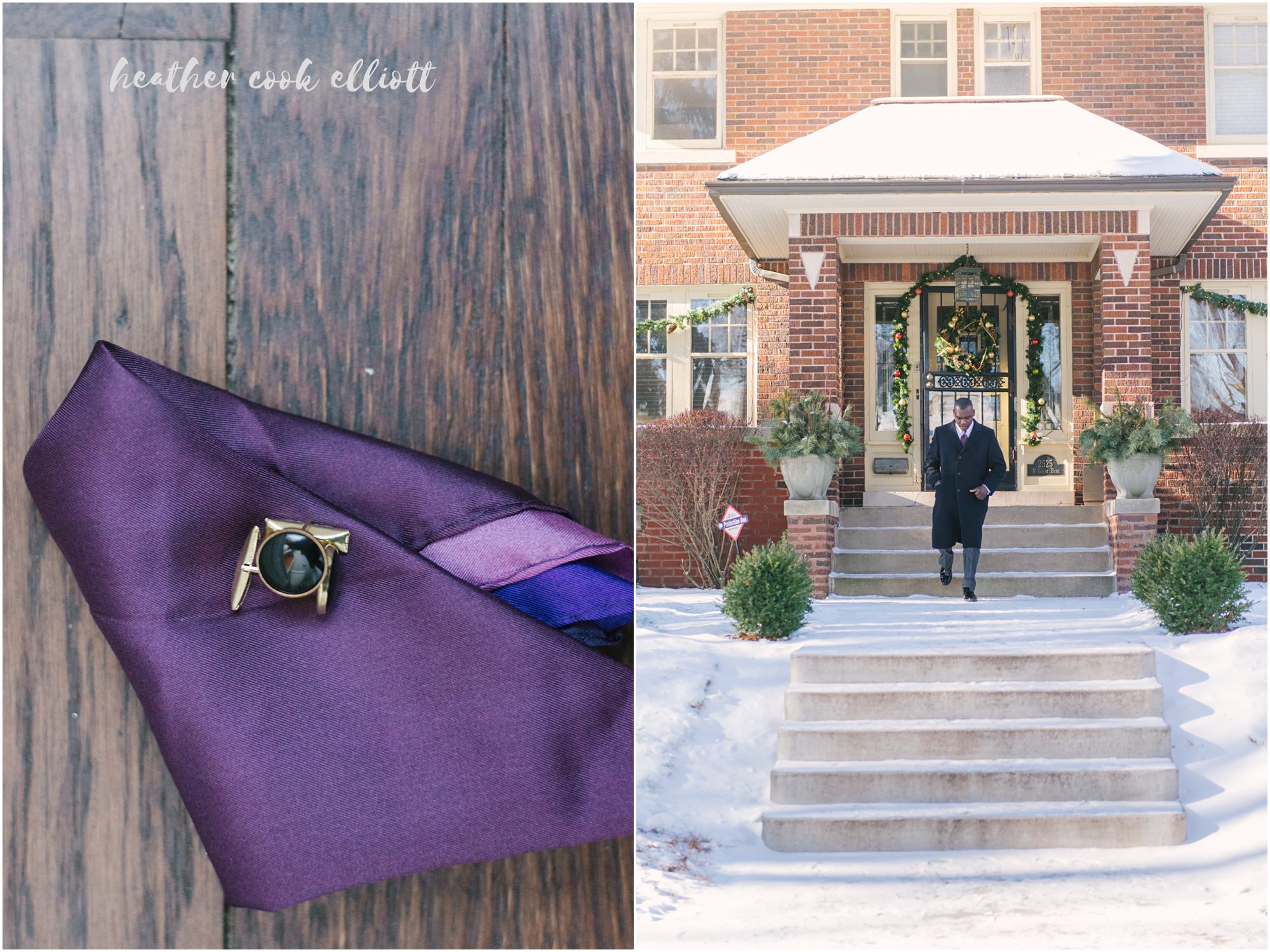 Grain Exchange winter wedding with confetti and pronovias dress