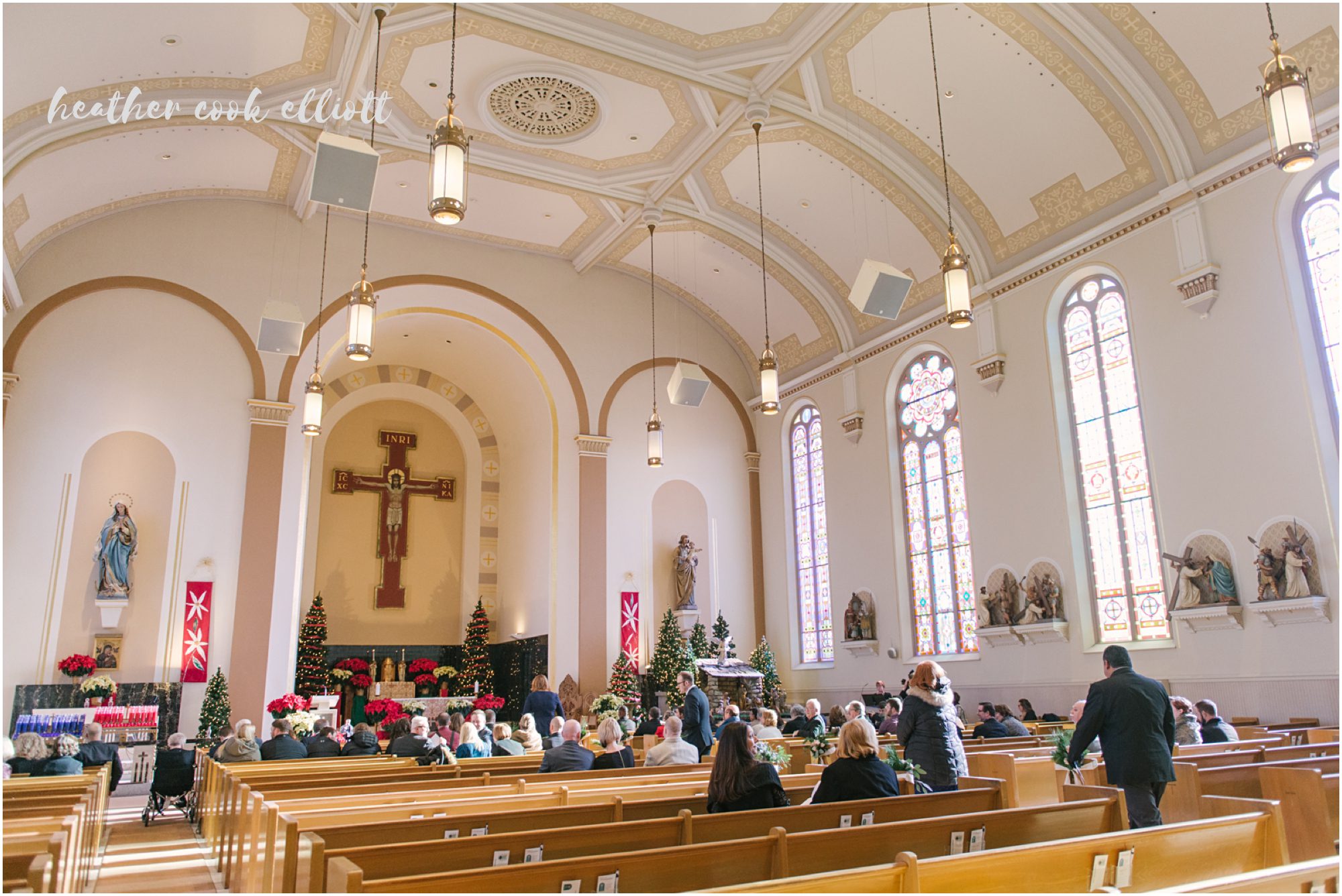 Grain Exchange winter wedding with st hedwig ceremony