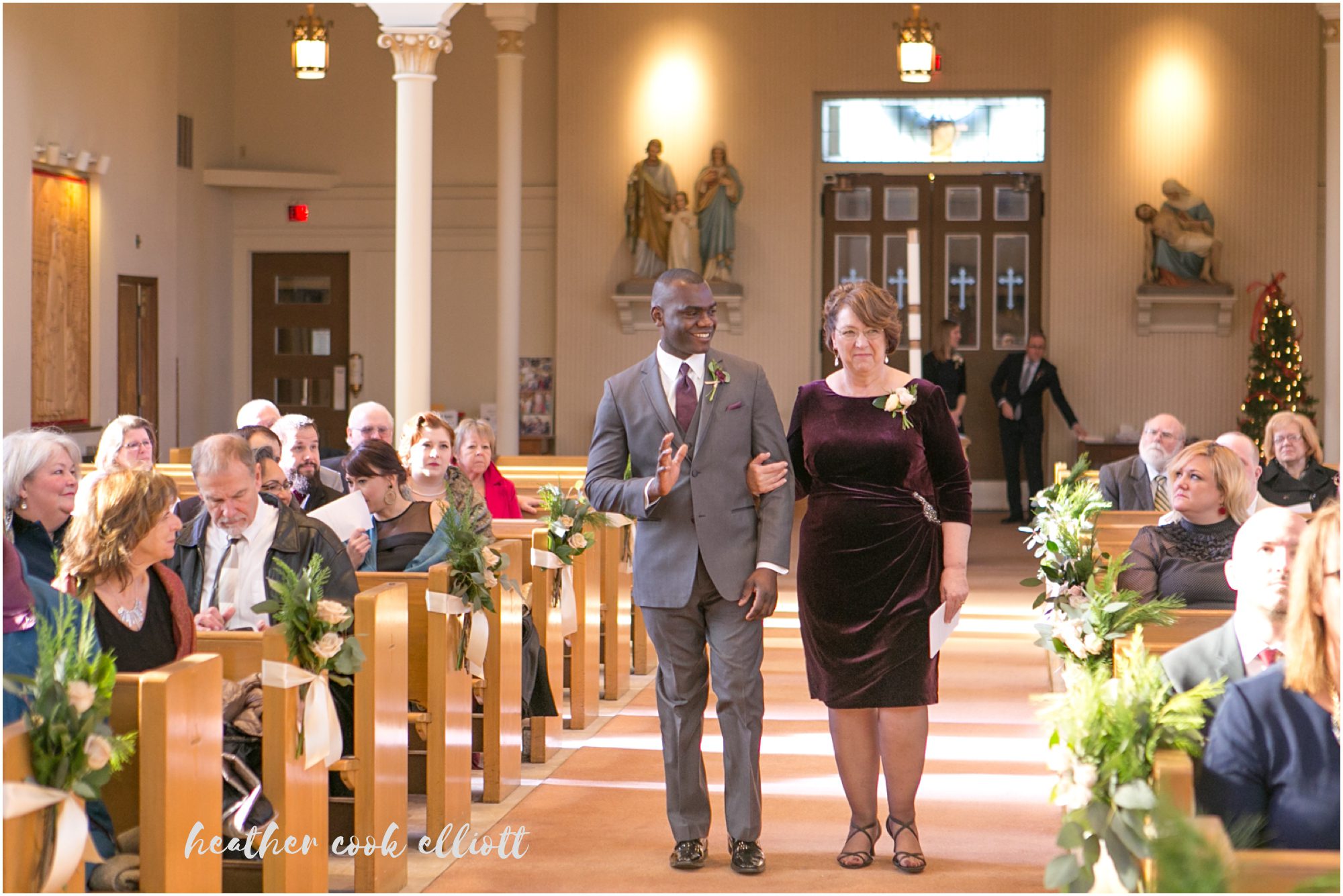 Grain Exchange winter wedding with st hedwig ceremony