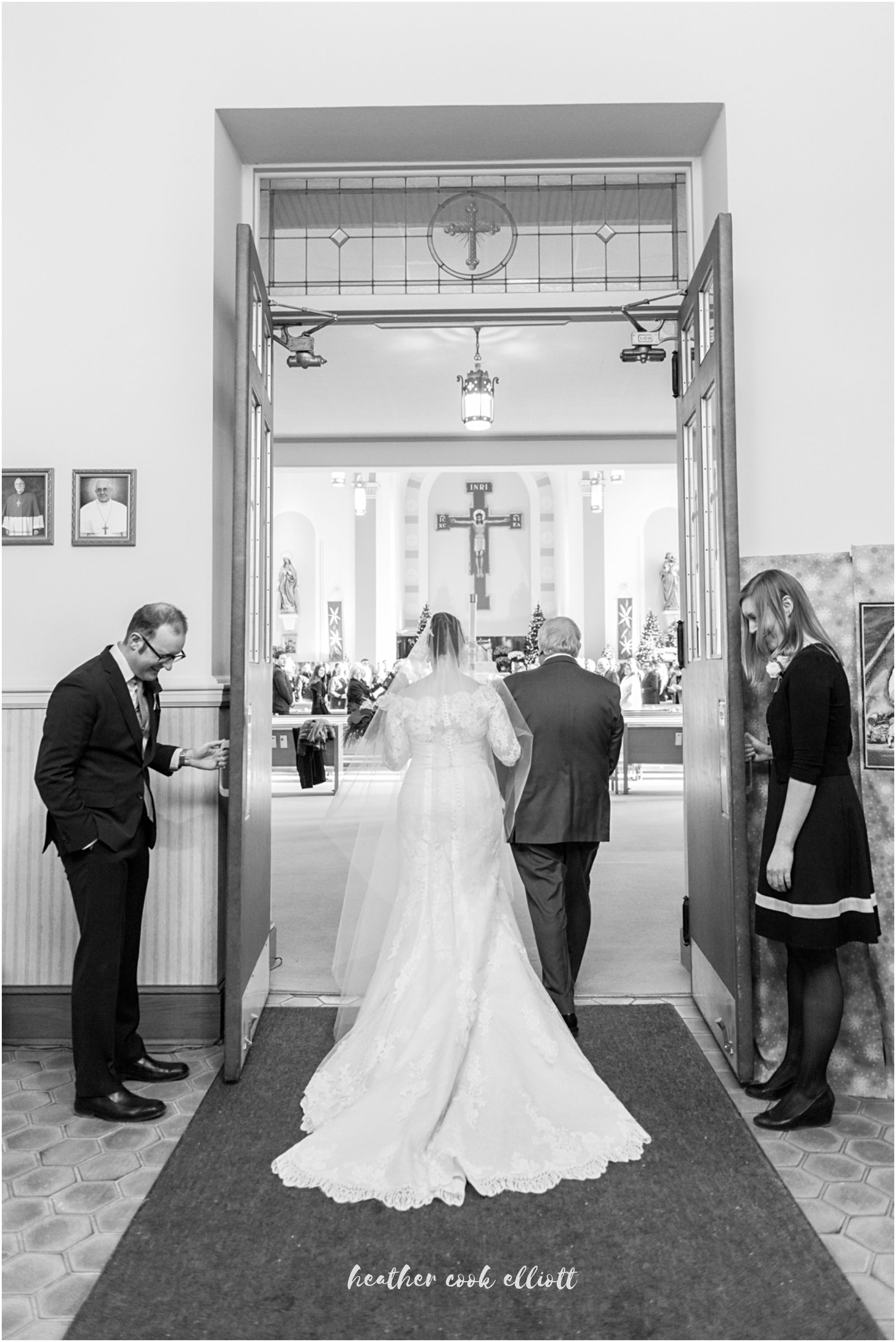 Grain Exchange winter wedding with st hedwig ceremony