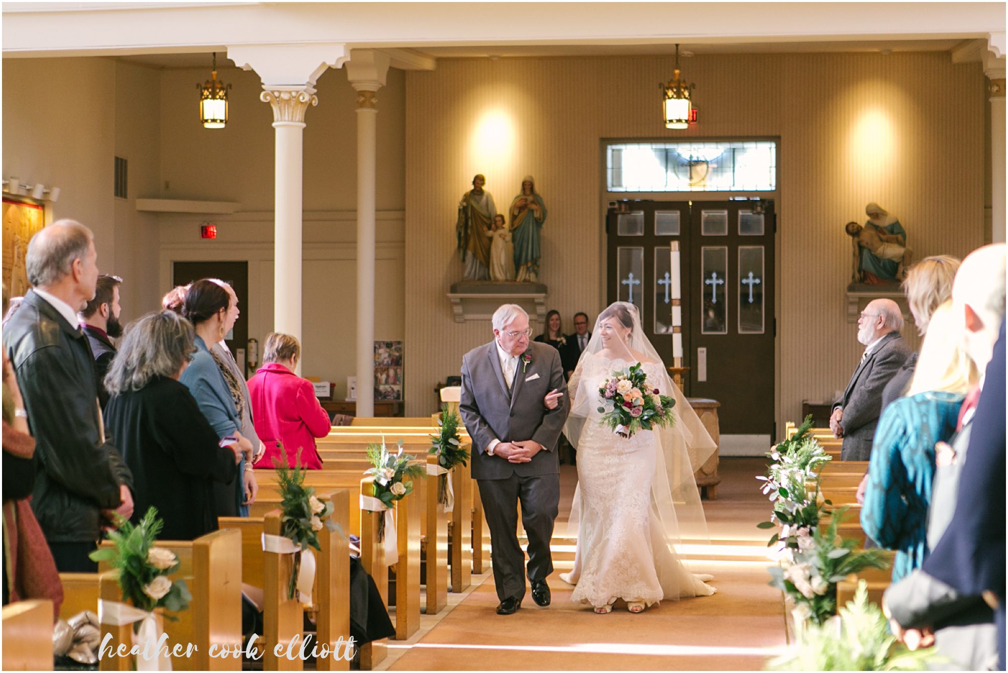 Grain Exchange winter wedding with st hedwig ceremony