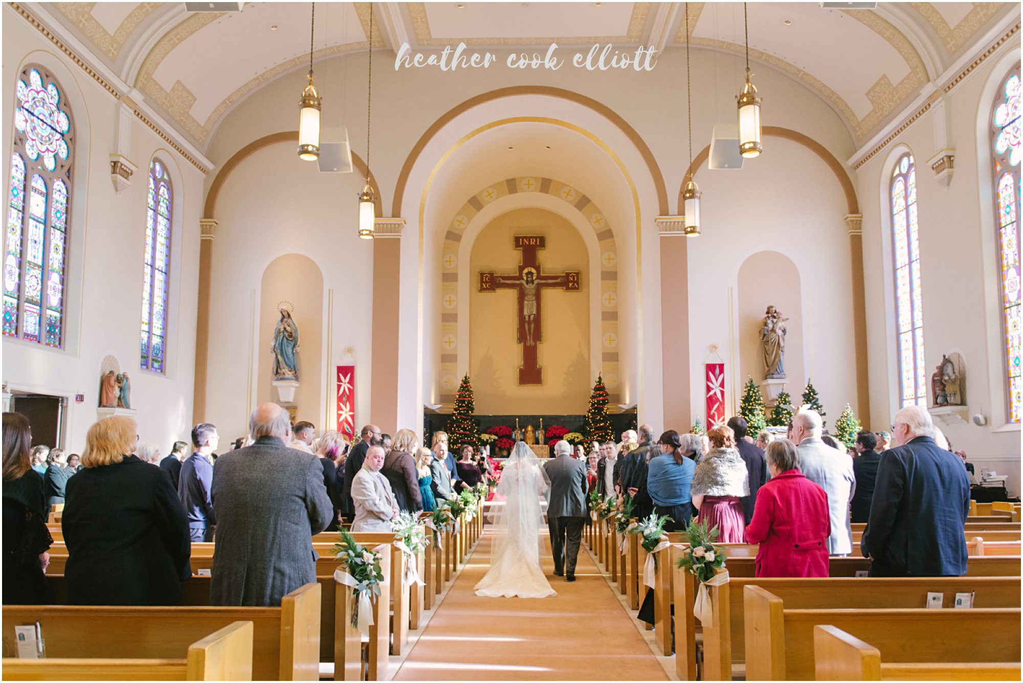 Grain Exchange winter wedding with st hedwig ceremony