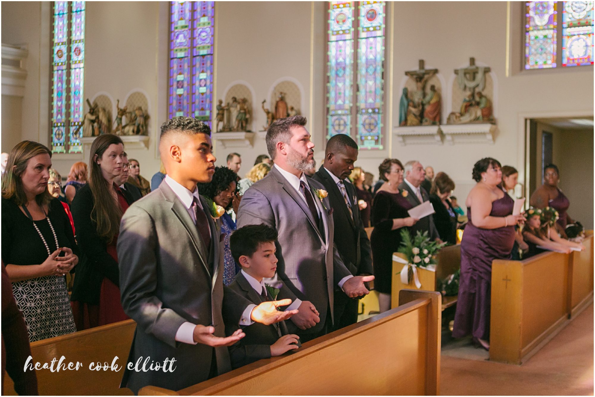 Grain Exchange winter wedding with st hedwig ceremony