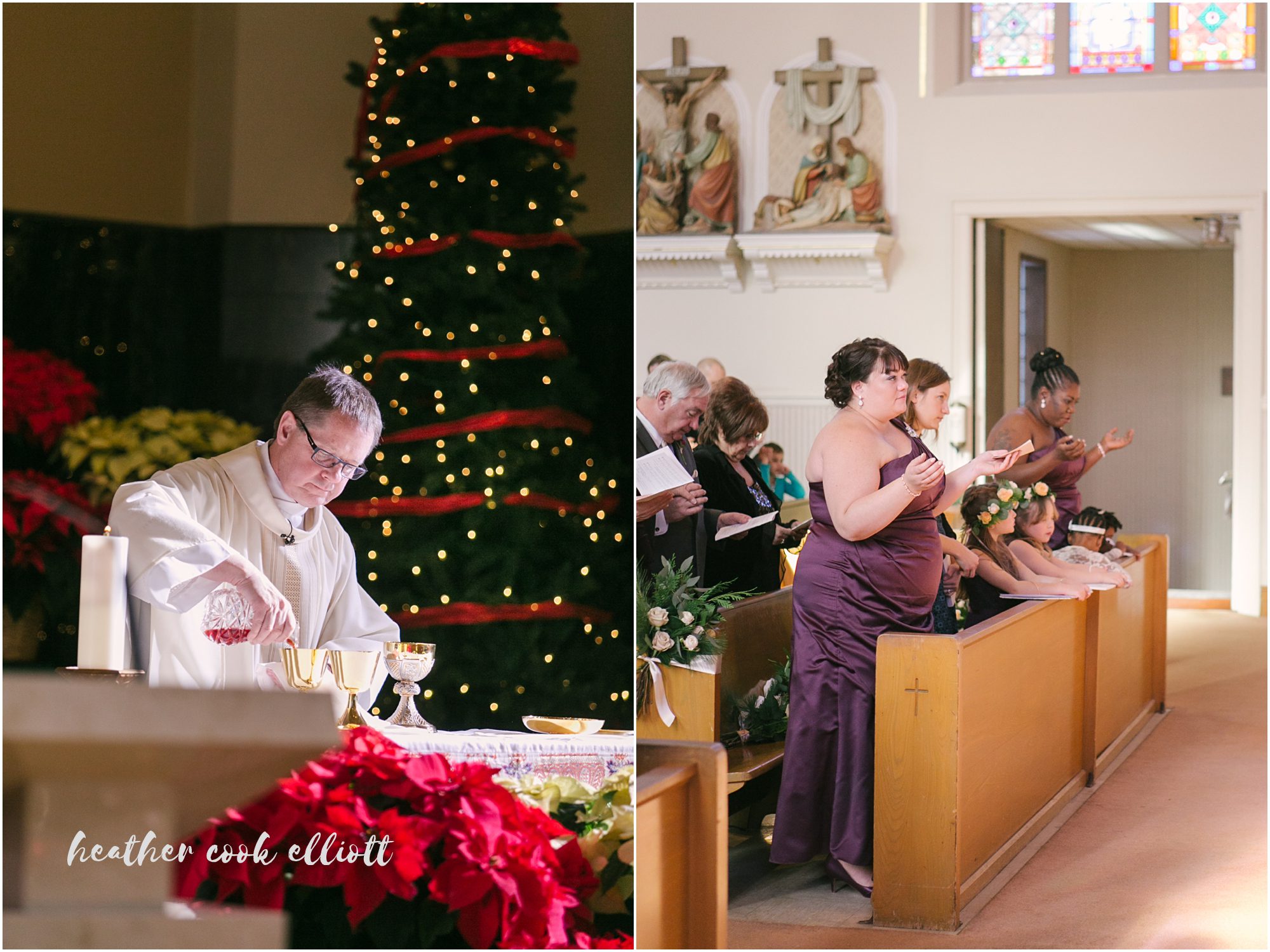 Grain Exchange winter wedding with st hedwig ceremony