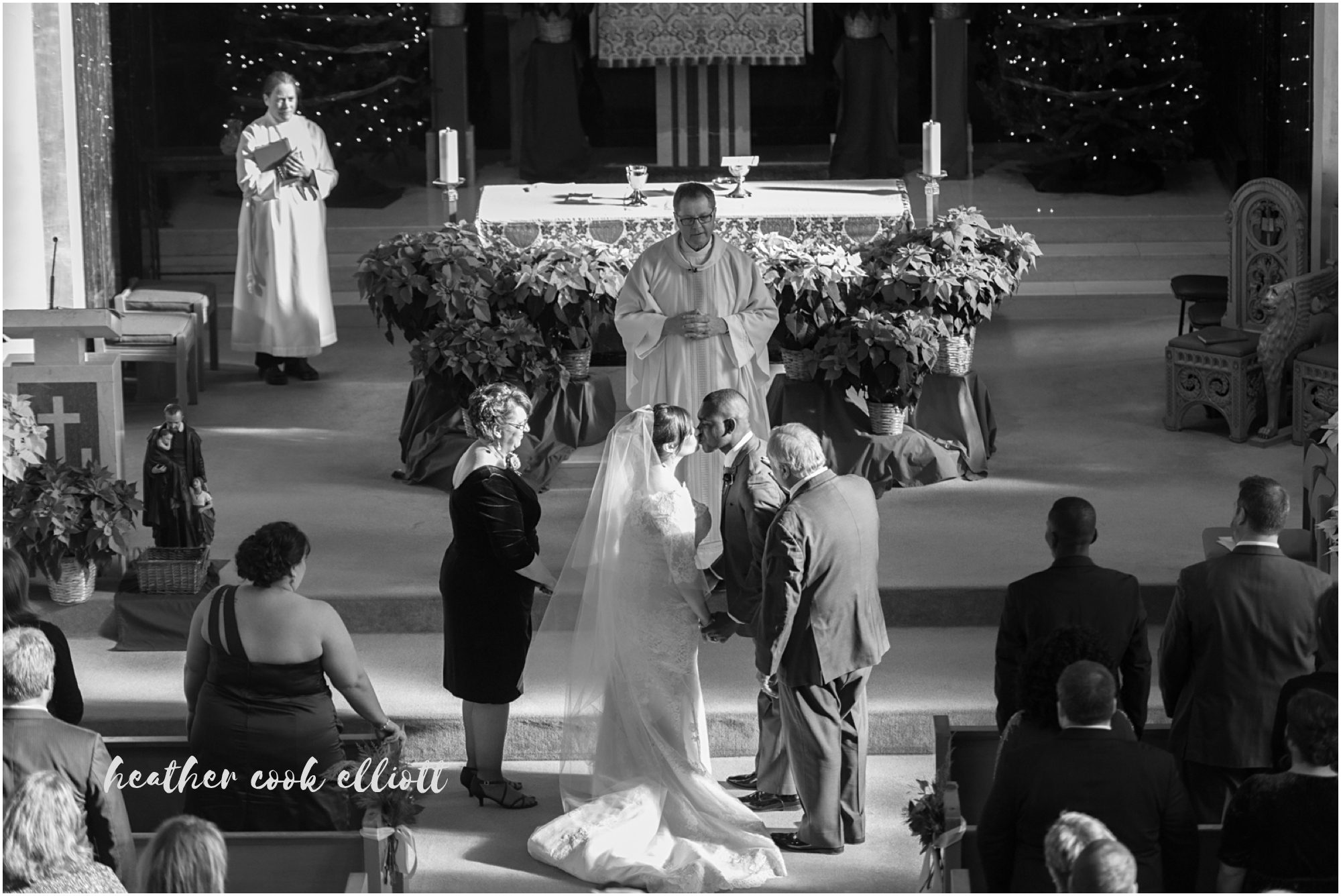 Grain Exchange winter wedding with st hedwig ceremony