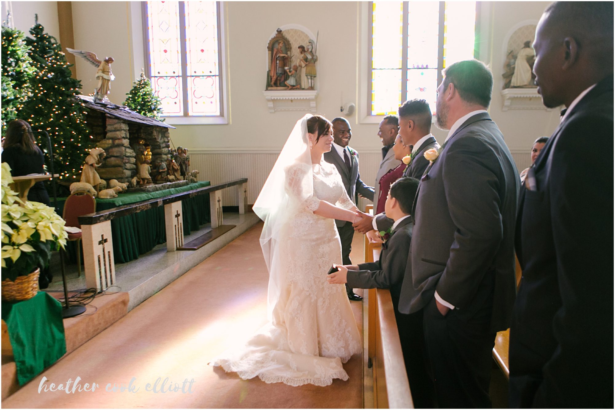 Grain Exchange winter wedding with st hedwig ceremony