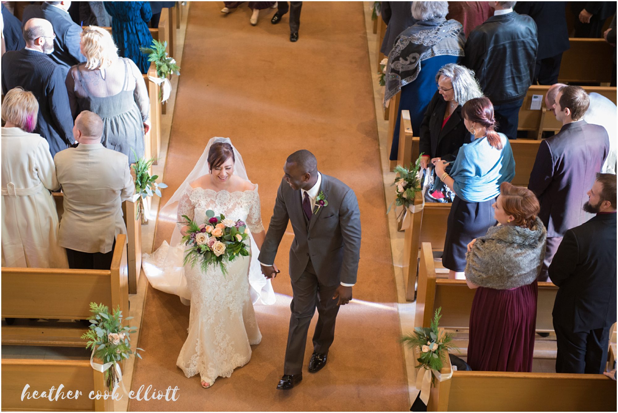 Grain Exchange winter wedding with st hedwig ceremony