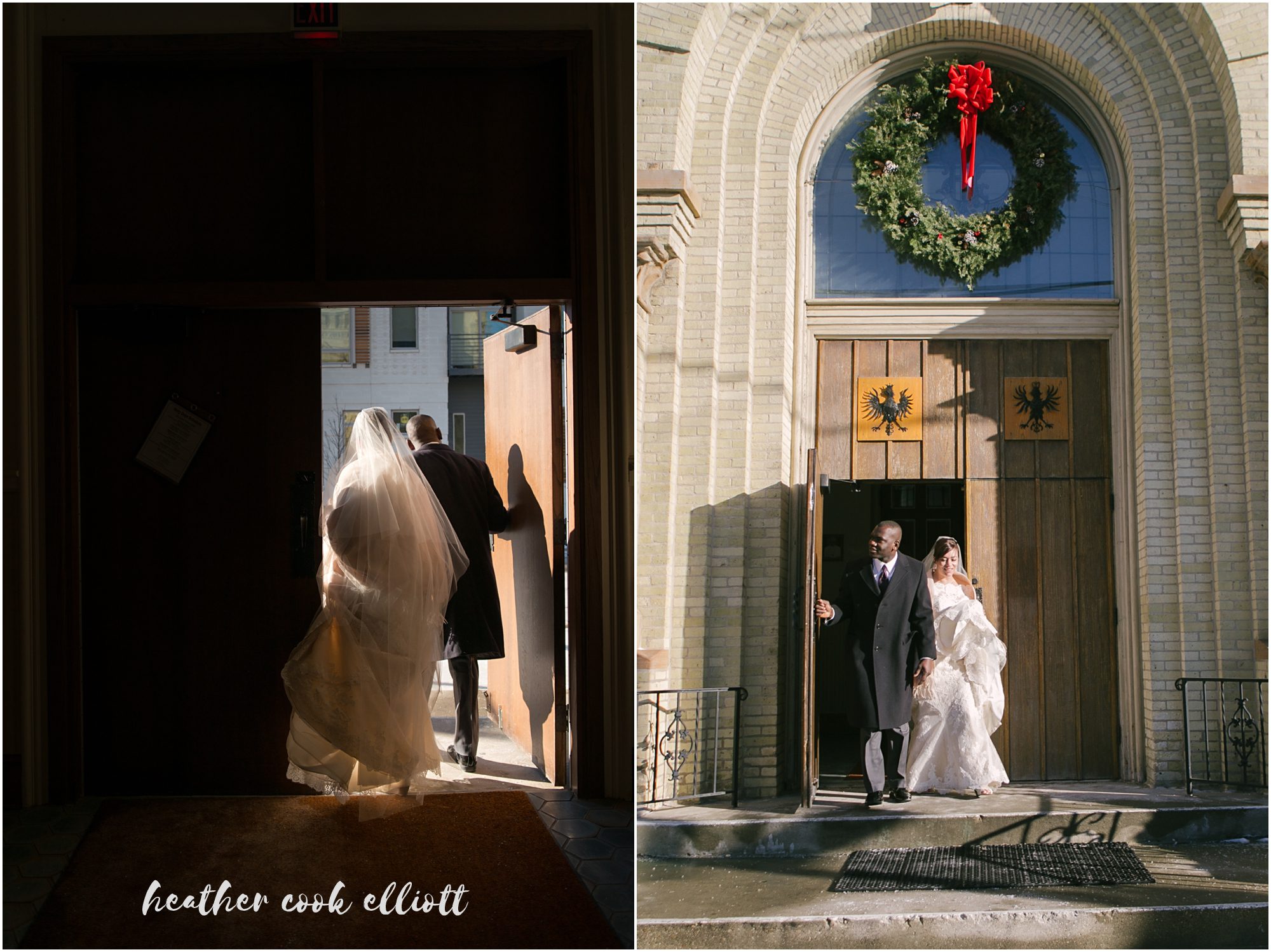 Grain Exchange winter wedding with st hedwig ceremony