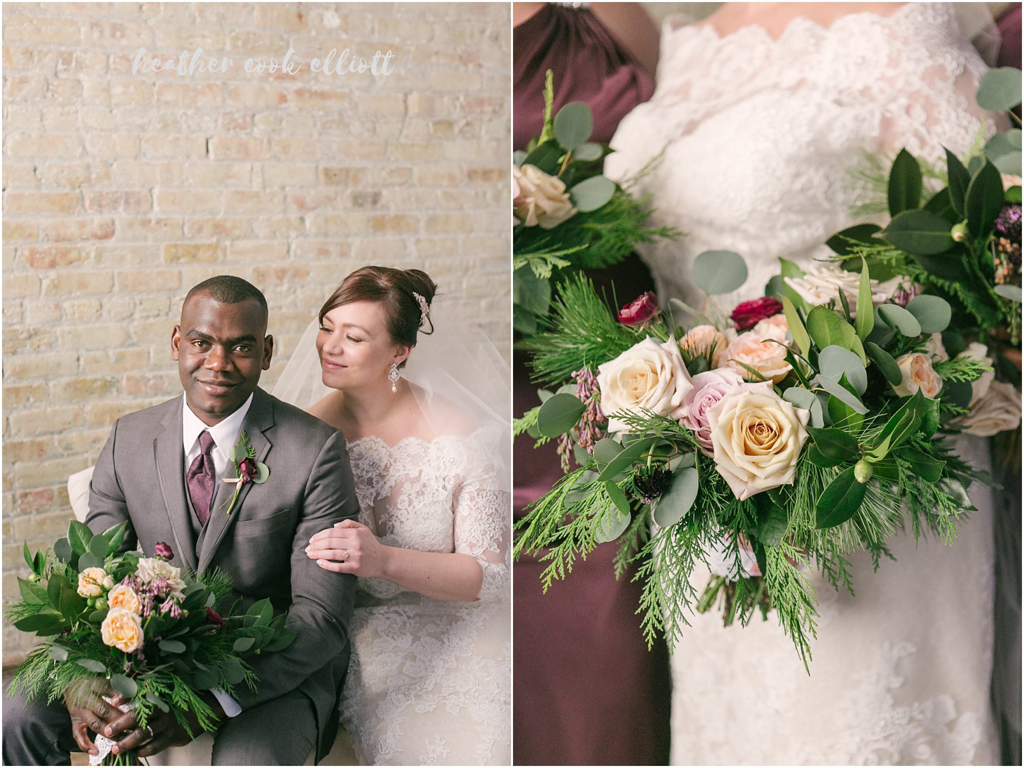 Grain Exchange winter wedding with confetti