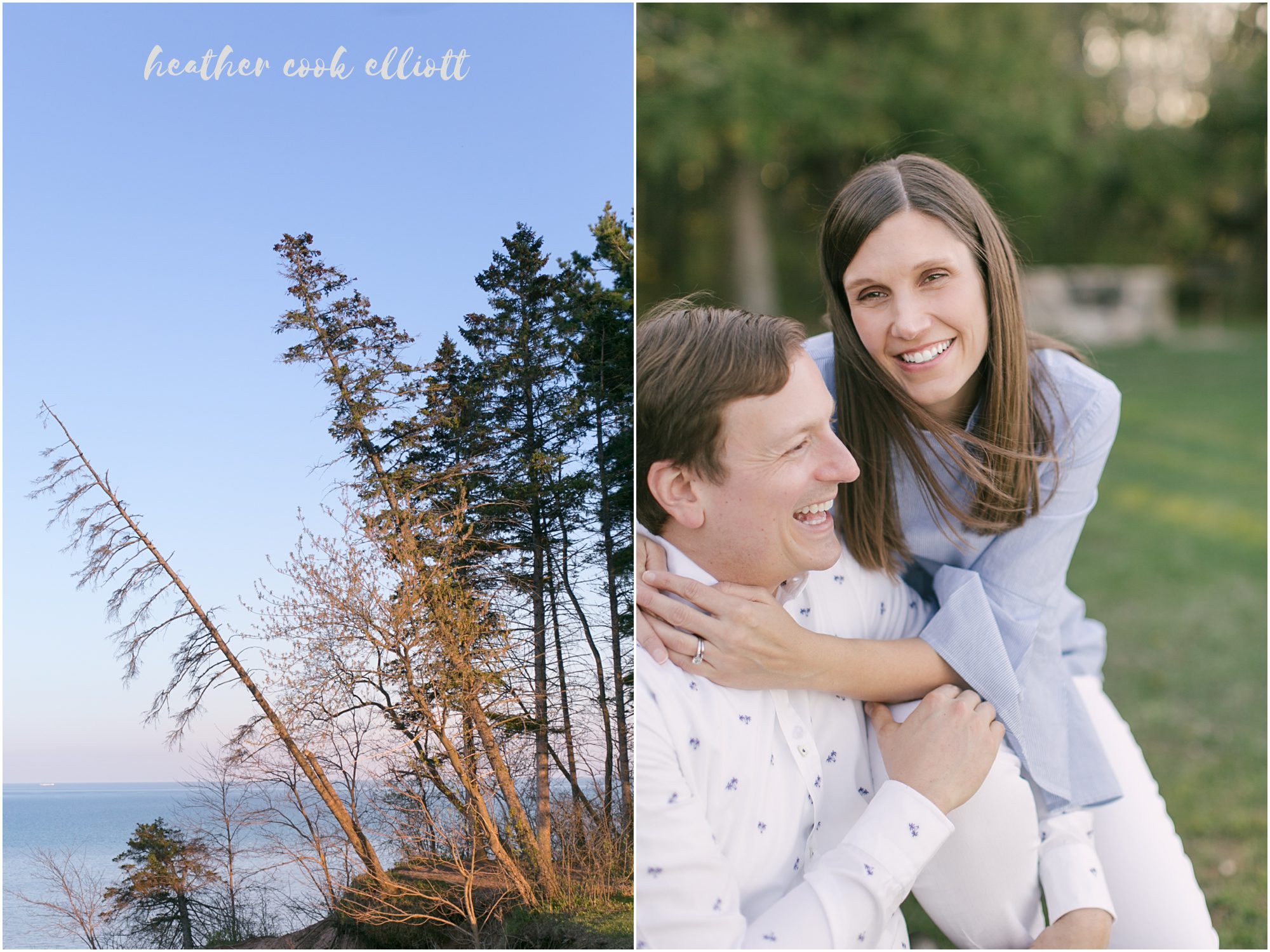 wisconsin lakefront engagement at home