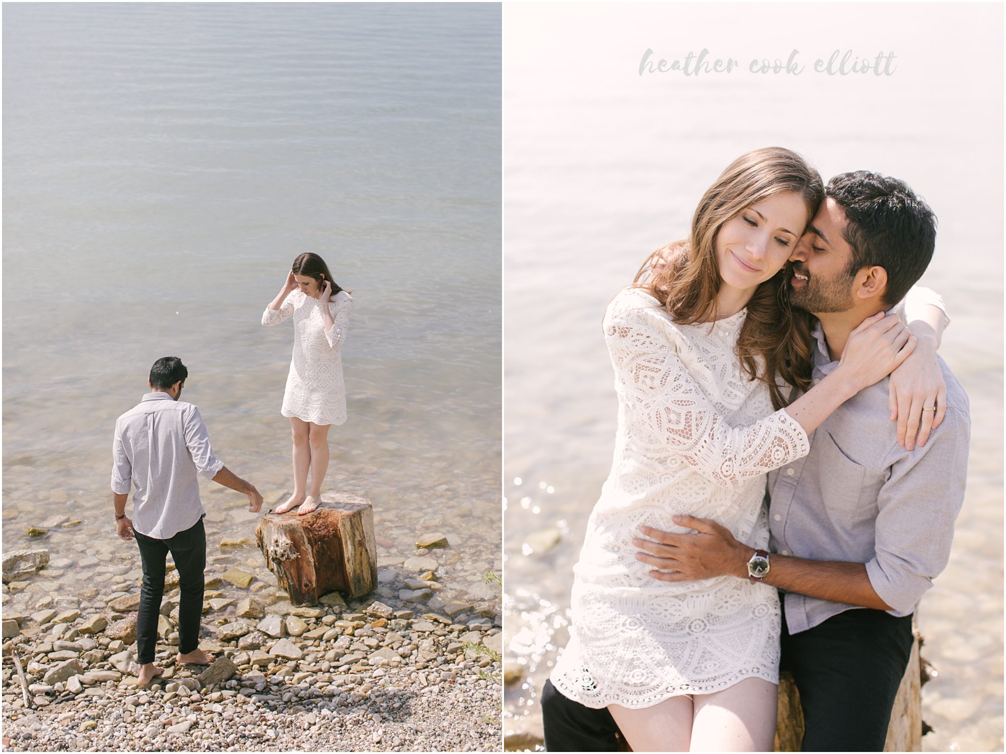 milwaukee romantic lakefront engagement
