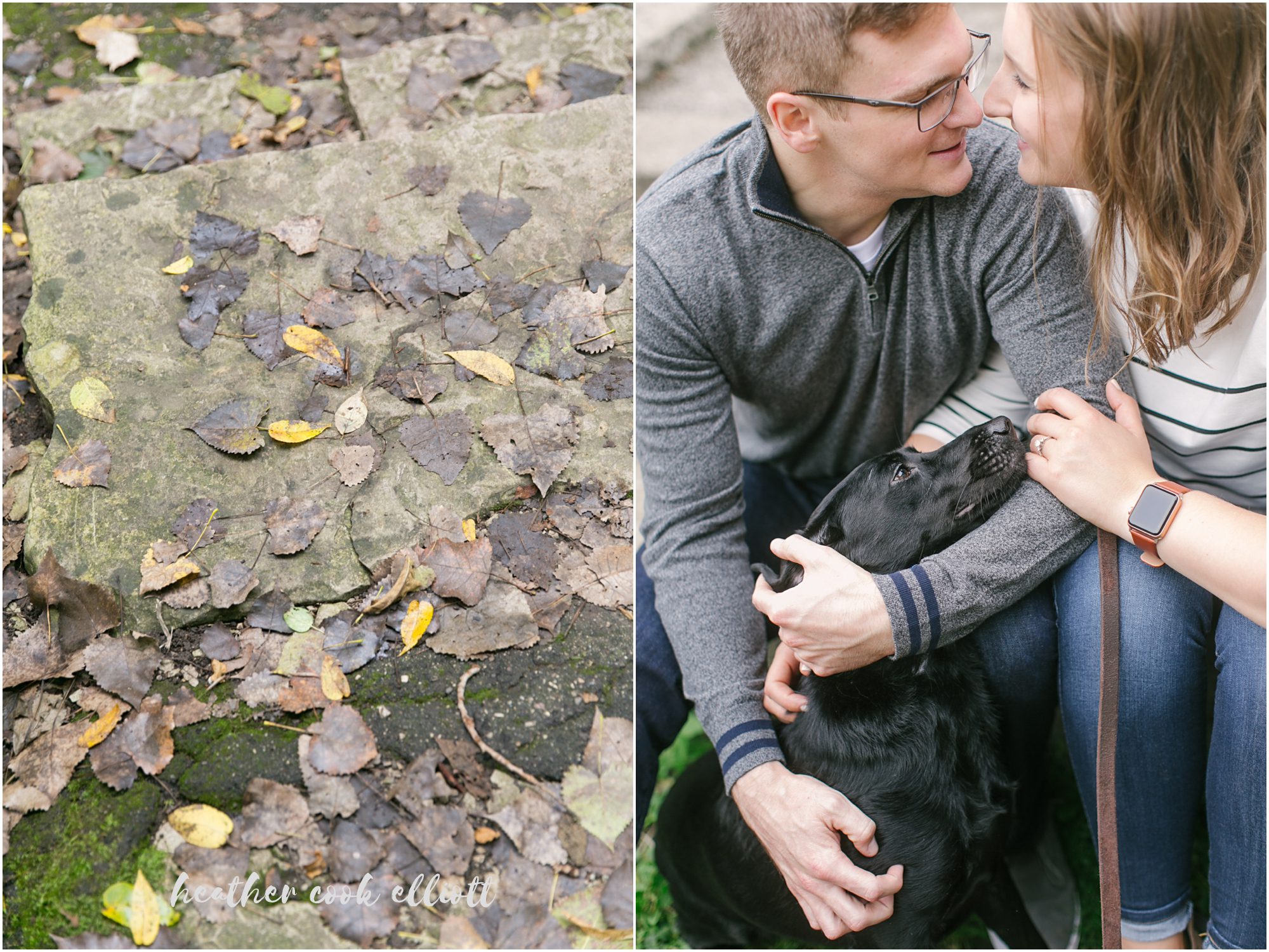 wauwatosa engagement session with dog
