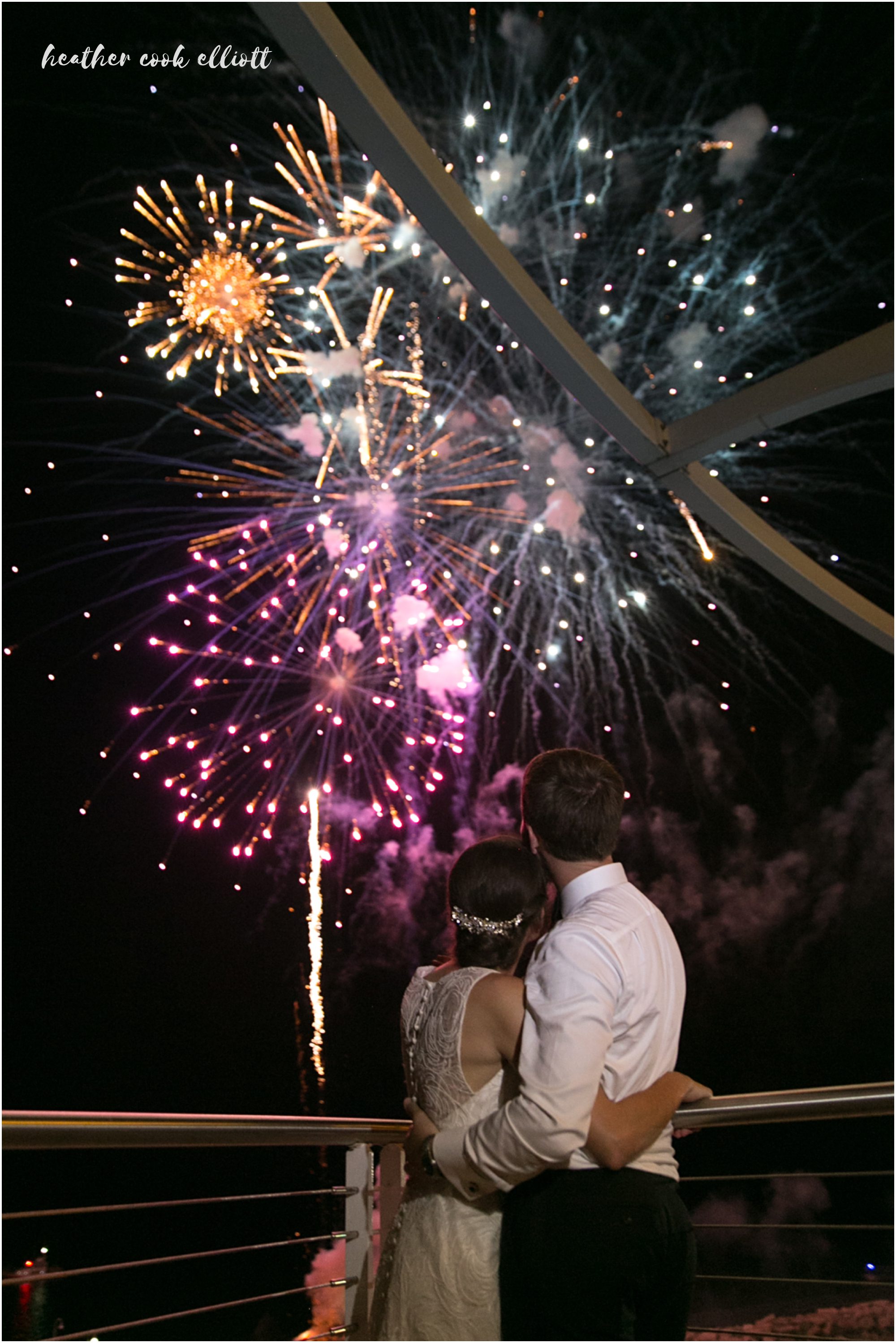 pilot house discovery world wedding fireworks