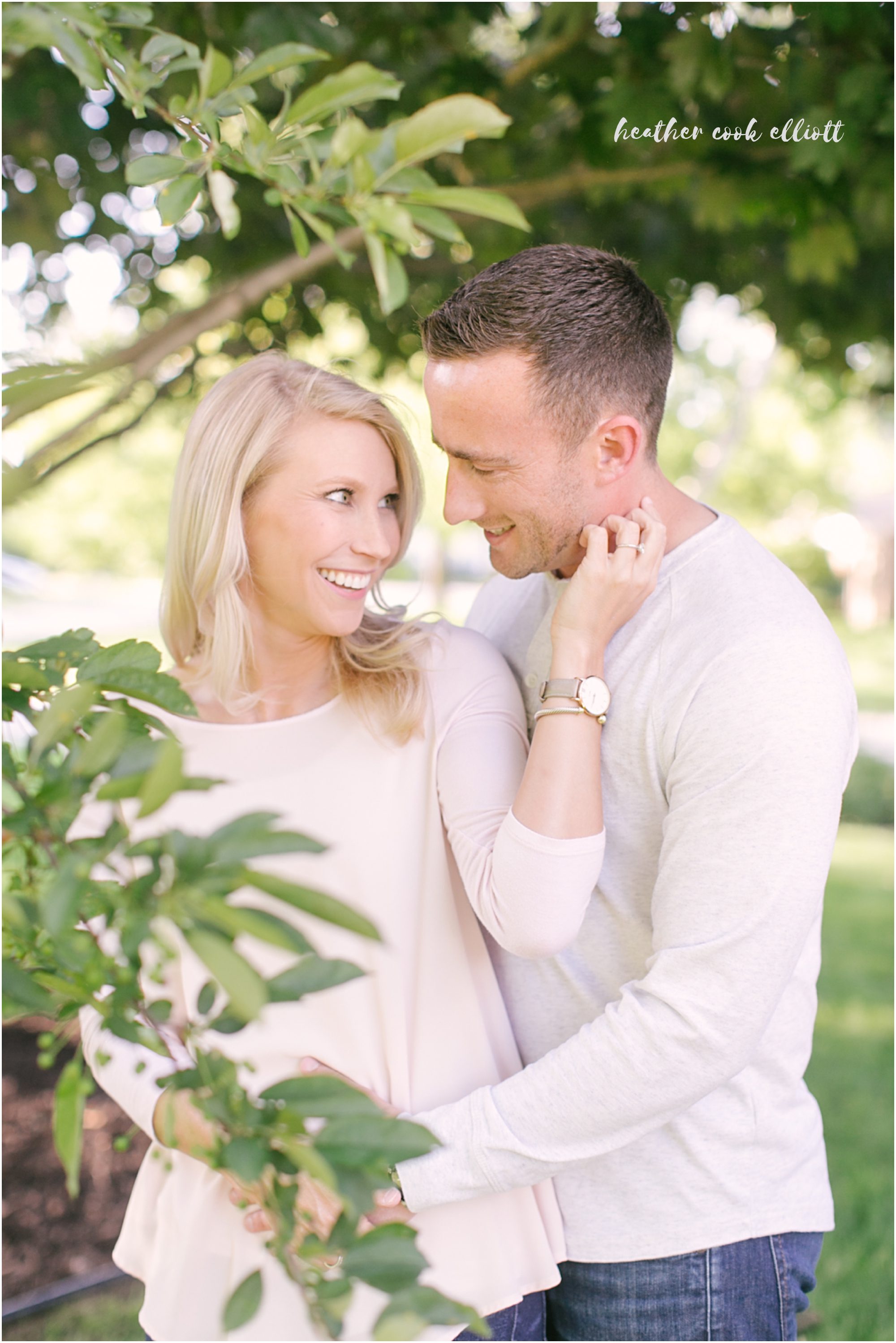 at home summer engagement session