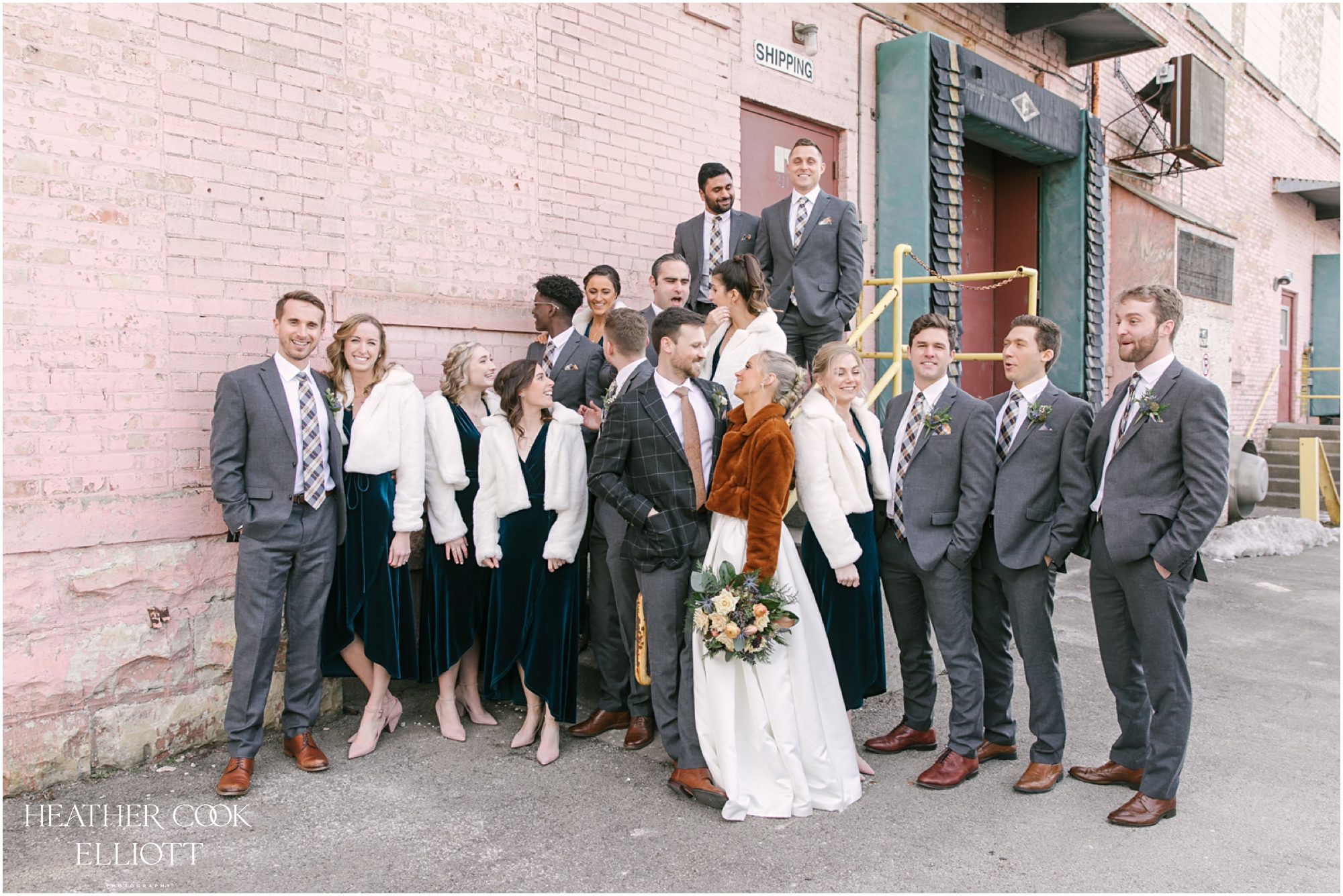 third ward milwaukee wisconsin bridal party portraits 